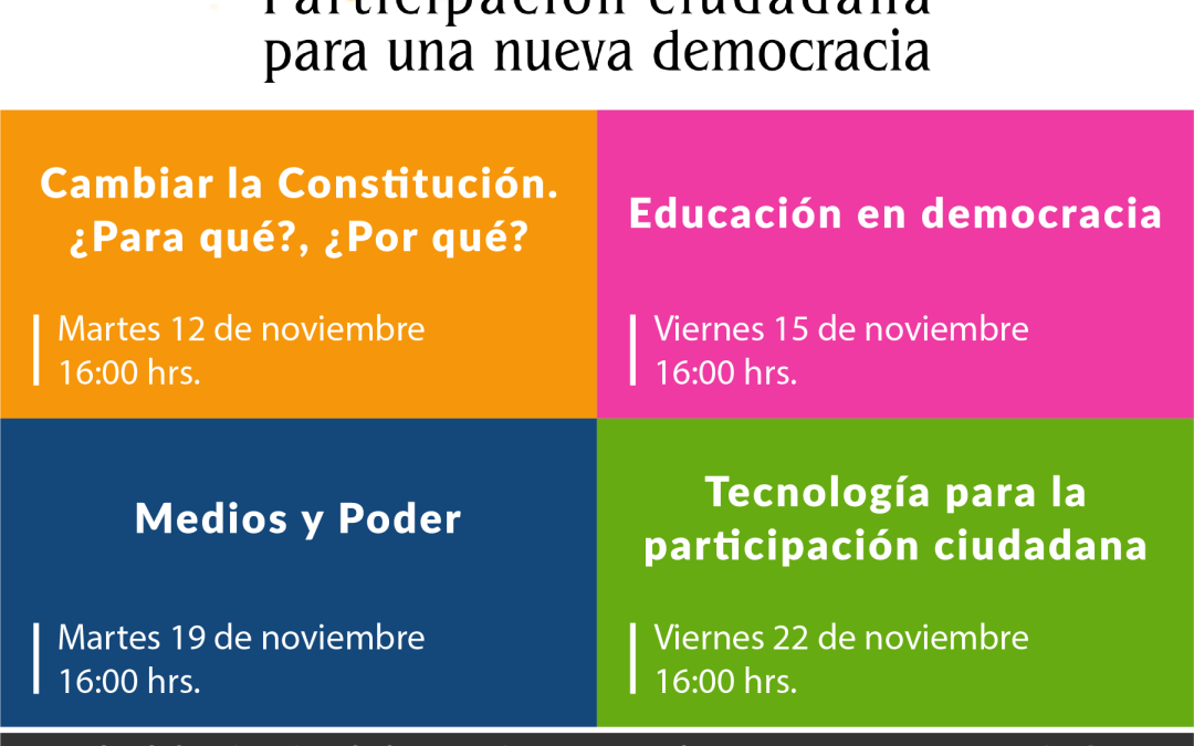 Invitan a participar del Ciclo de Encuentros Abiertos “Participación ciudadana para una nueva democracia”