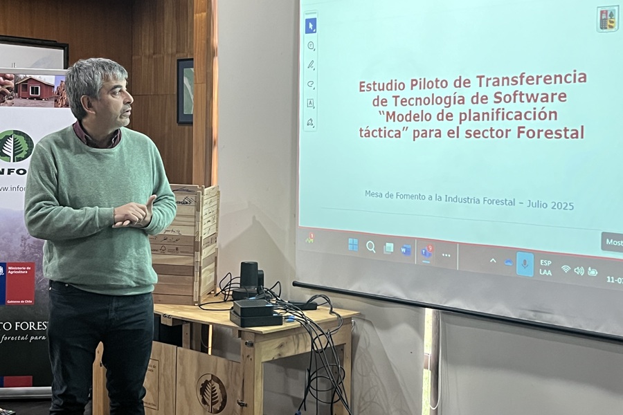 Investigadores UACh presentaron modelo de planificación táctica forestal (MPT) a la Mesa de Fomento a la Industria Forestal de Los Ríos